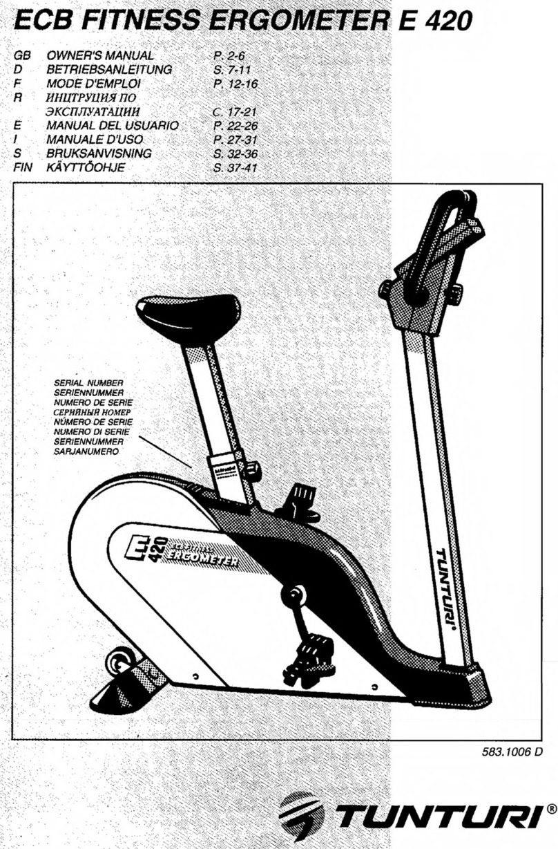 Tunturi E420 owner's manual