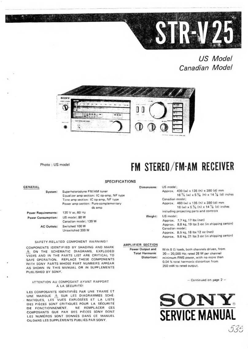 Sony STR-V 25 User manual