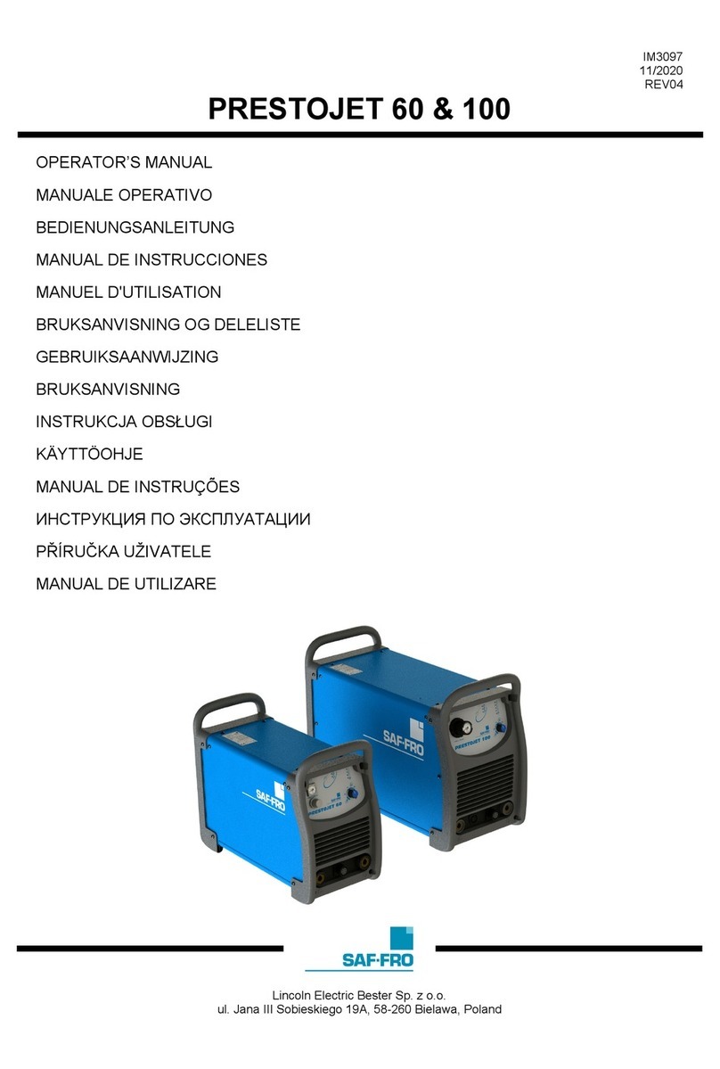Saf-Fro PRESTOJET 60 Operator's manual