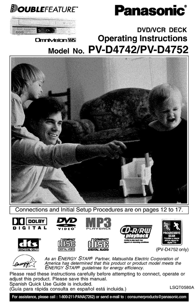 Panasonic Double feature OmniVision VHS PV-D4742 User manual