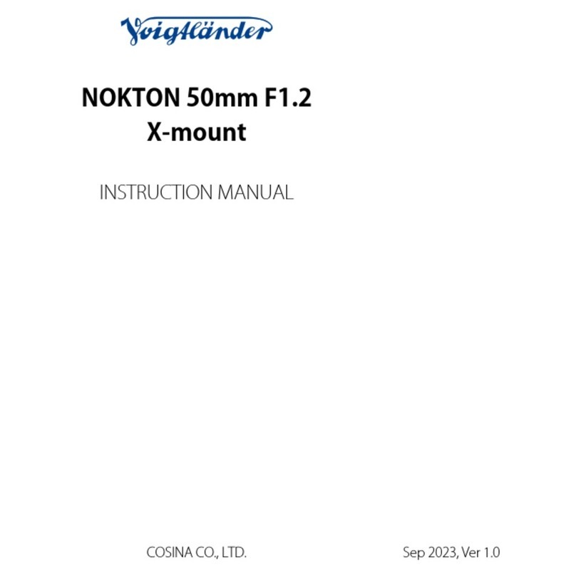 VOIGTLANDER X-mount Series instruction manual