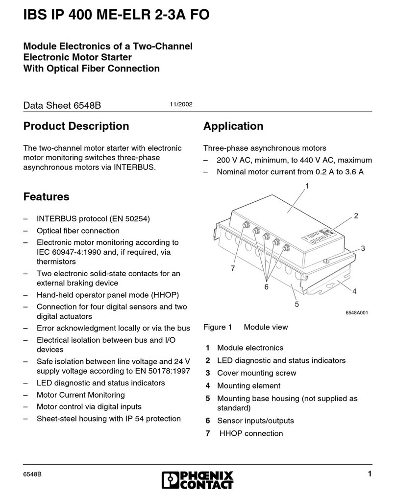 Phoenix Contact IBS IP 400 ME-ELR 2-3A FO User manual