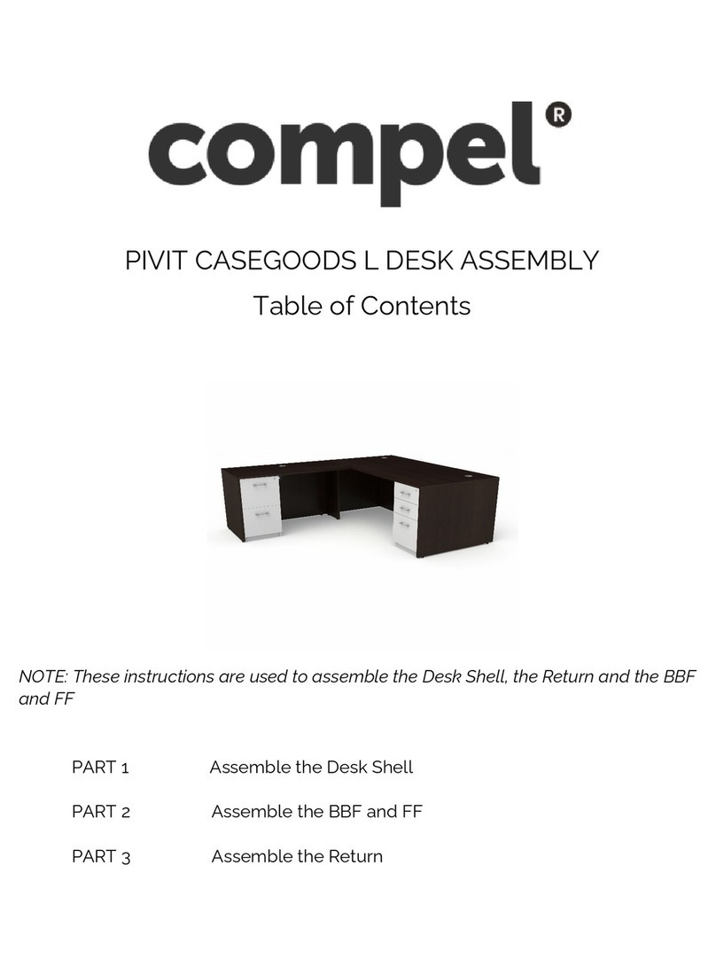 Compel PIVIT CASEGOODS L DESK Assembly Compel PIVIT CASEGOODS L DESK Assembly