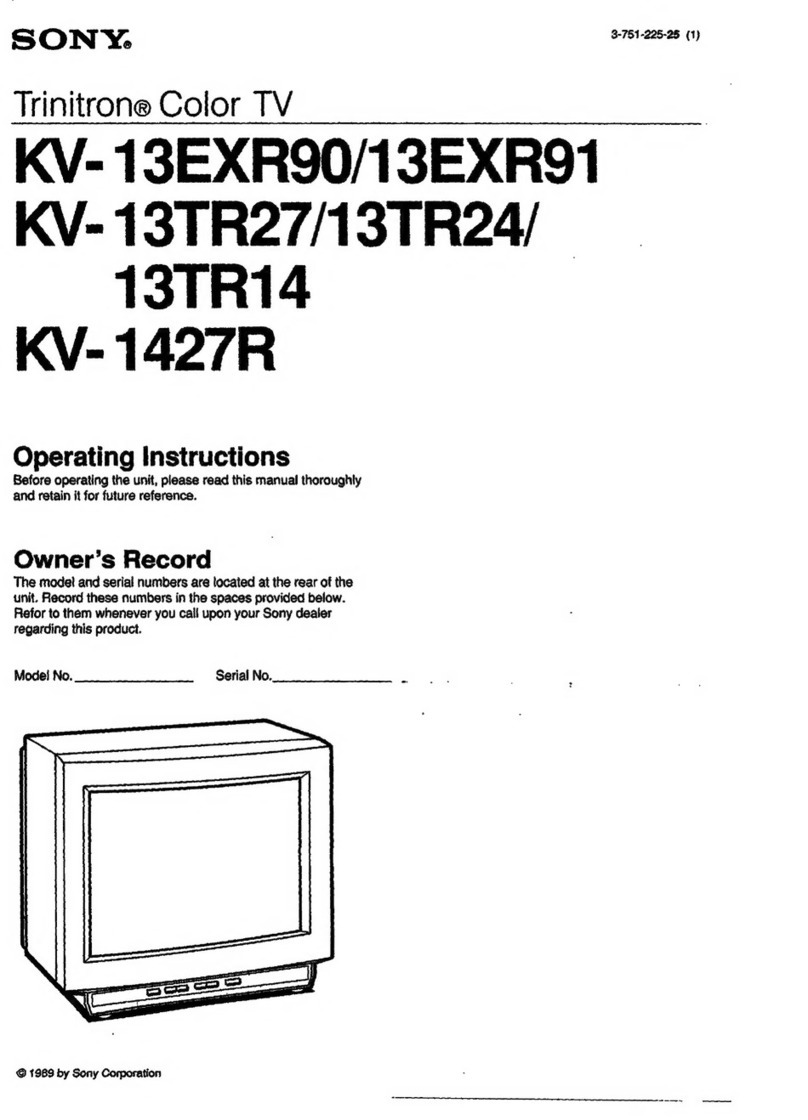Sony KV- 13EXR90 User manual Sony KV- 13EXR90 User manual