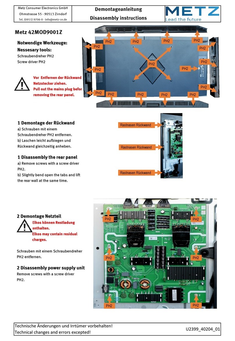 Metz 42MOD9001Z Installation instructions Metz 42MOD9001Z Installation instructions