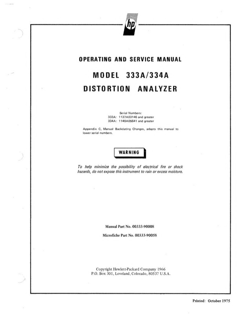 HP 333A Operating and service manual