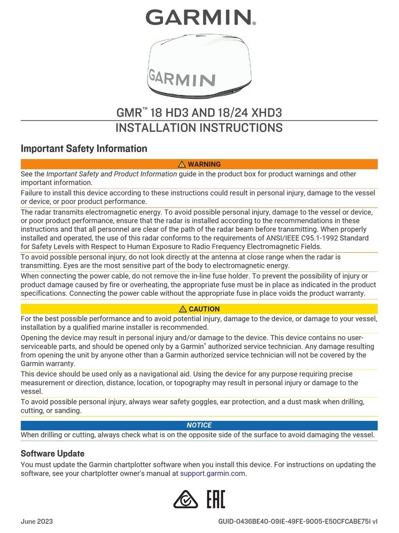 Garmin GMR 18 HD3 installation instructions