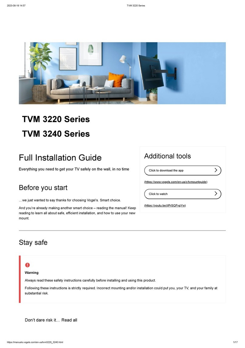 VOGELS TVM 3220 Series installation guide
