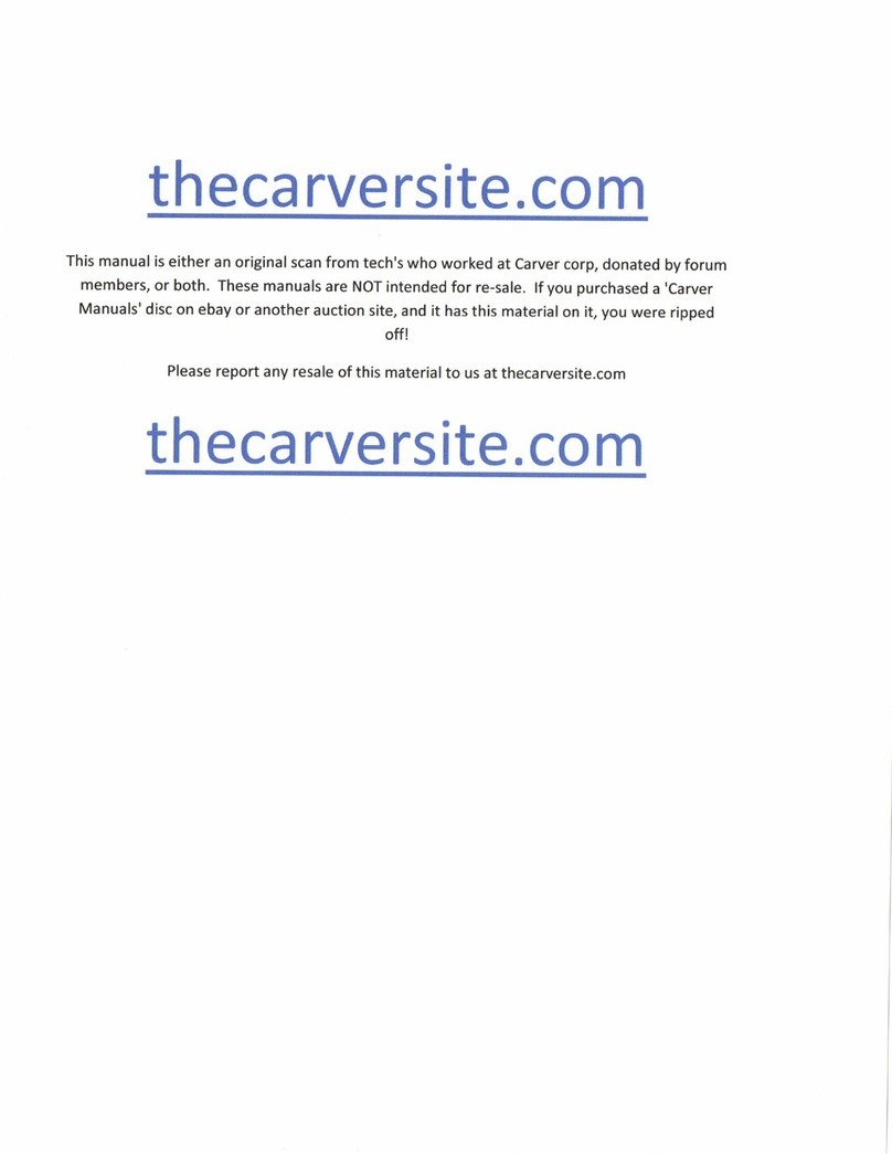 Carver C-9 Service manual