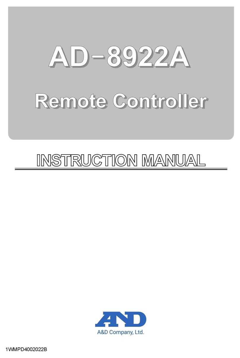 A&D AD-8922A User manual