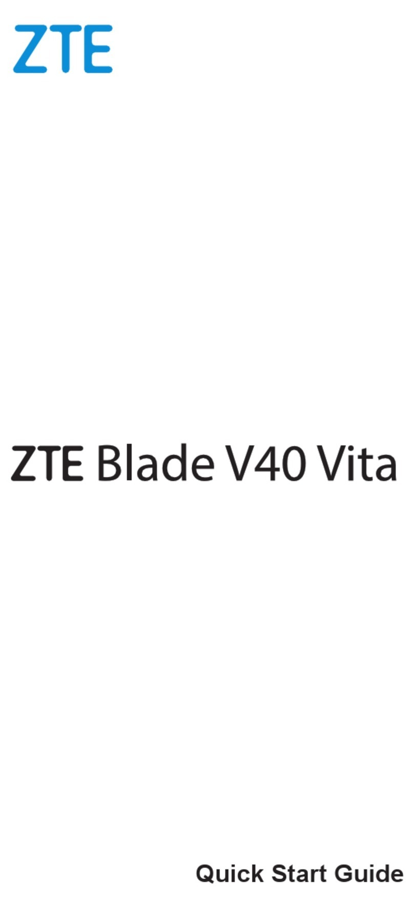 Zte Blade V40 Vita User manual