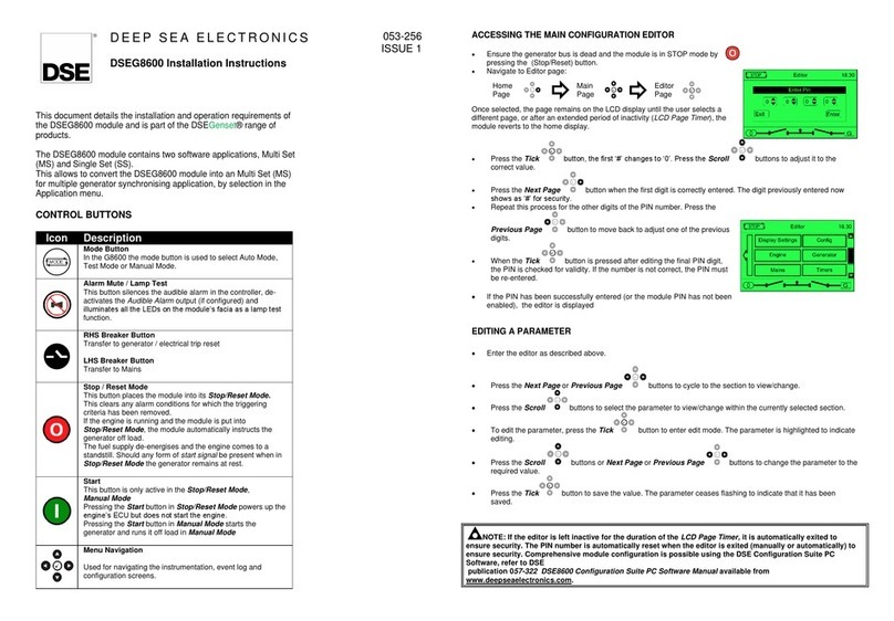 DSE DSEGenset Series installation instructions