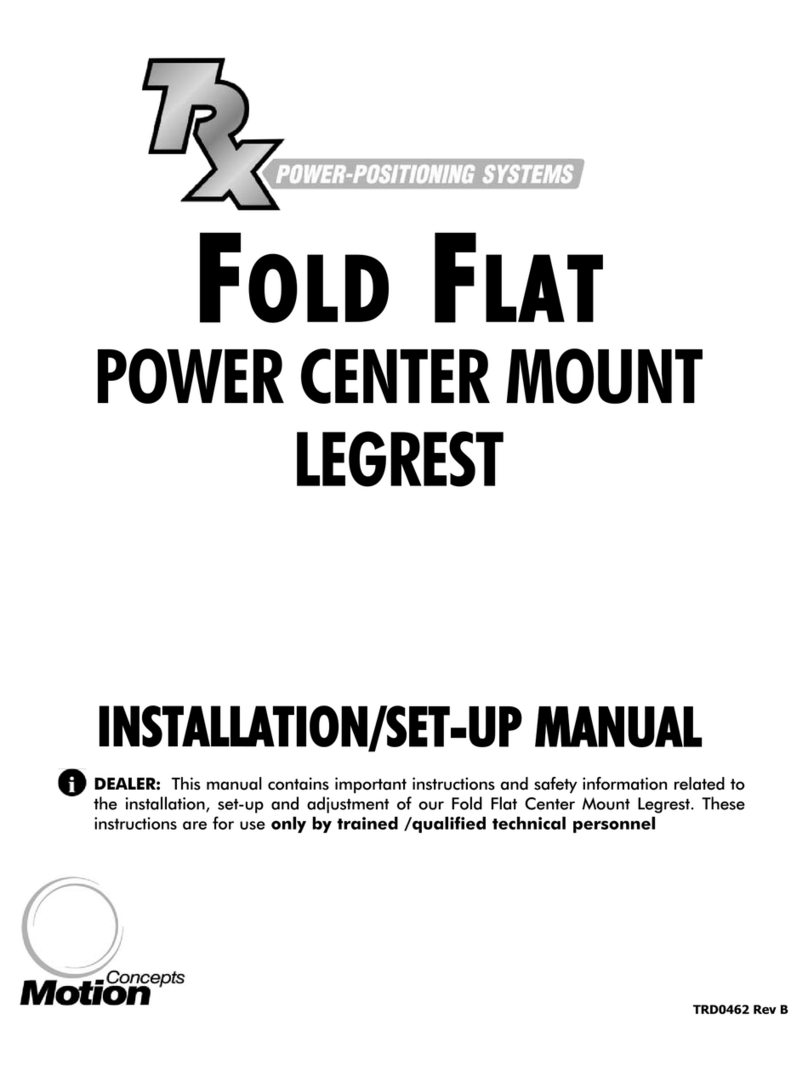 Motion Concepts TRX Fold Flat Center Mount Legrest User guide