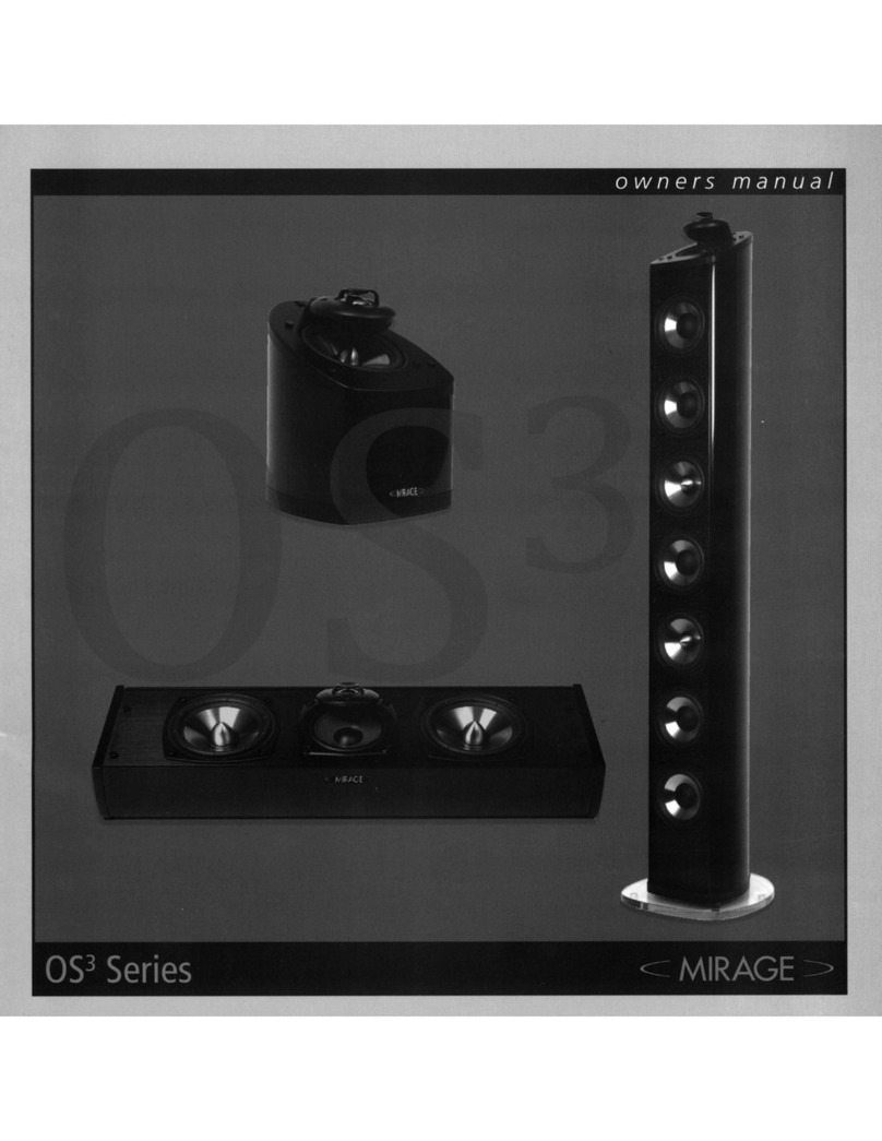 Mirage OS3 Series owner's manual