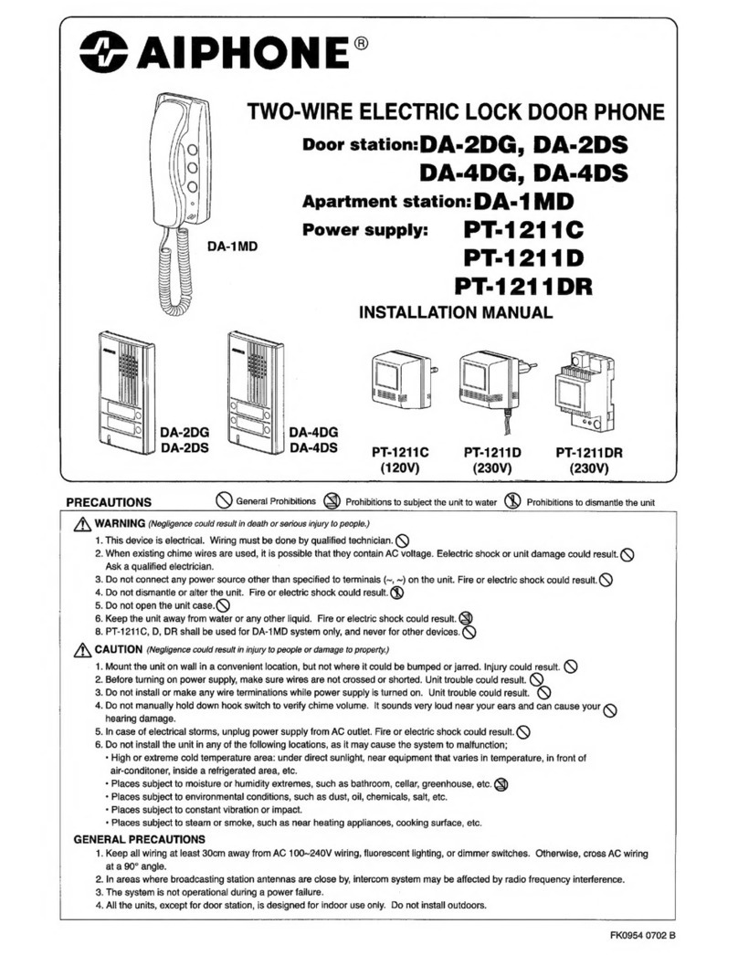 Aiphone DA-2DG User manual