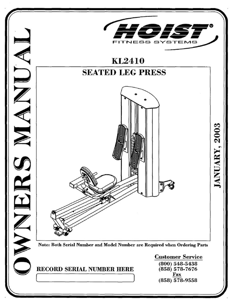 Hoist Fitness KL2410 owner's manual