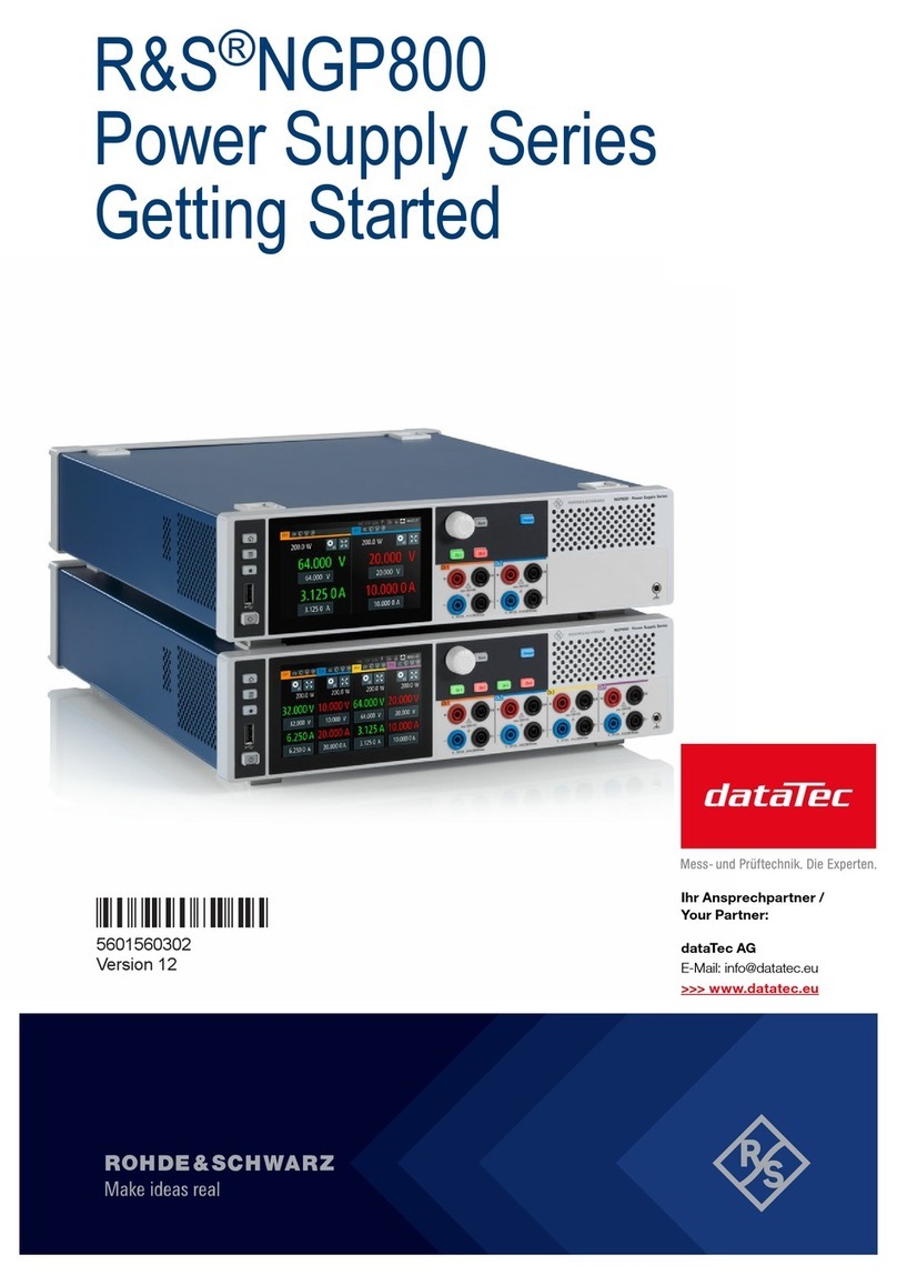 Rohde & Schwarz R&S NGP800 Series User manual