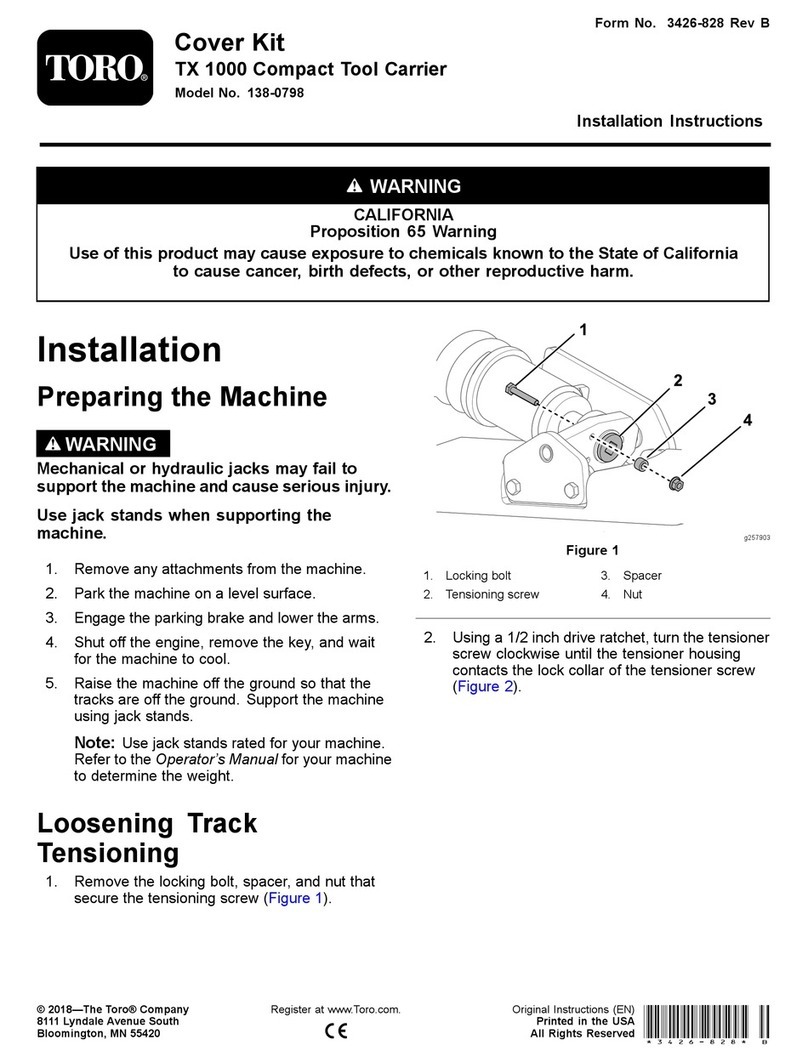 Toro 138-0798 installation instructions