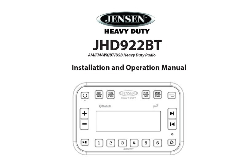 Jensen JHD922BT User manual
