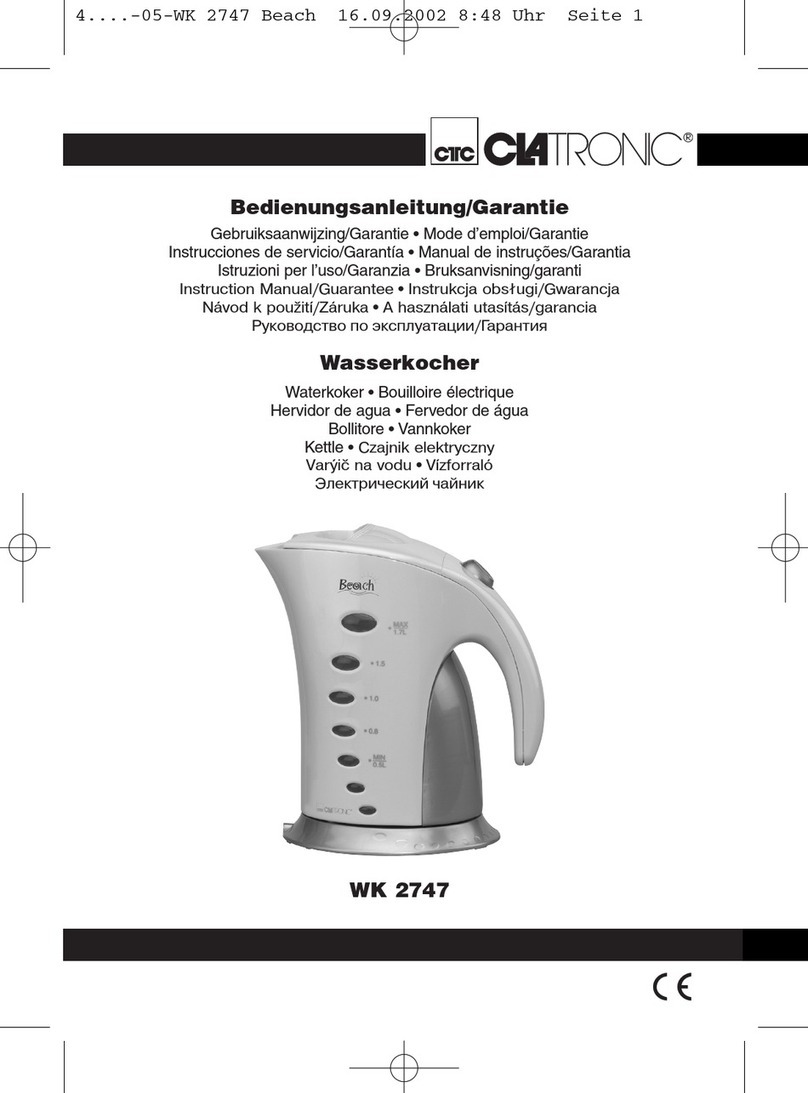 Clatronic WK 2747 Instruction manual & guarantee