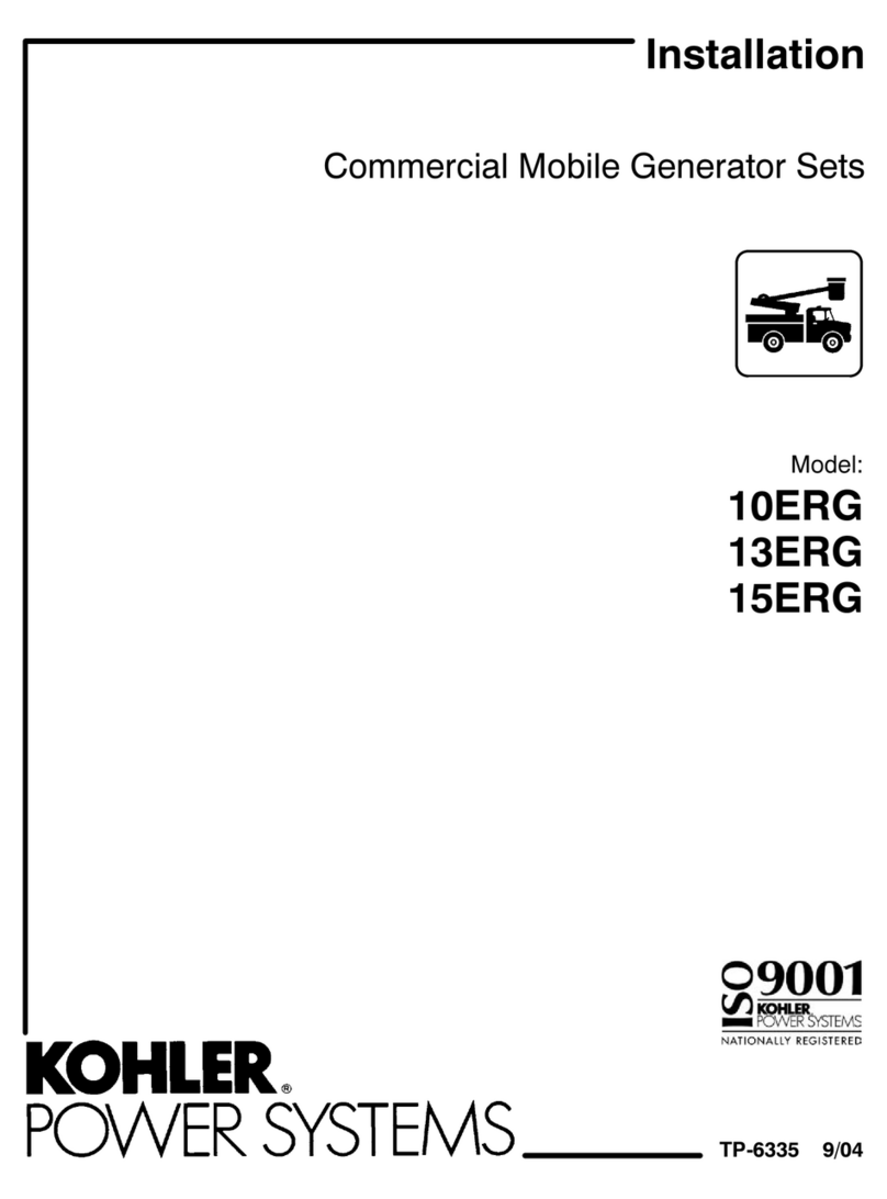 Kohler 13ERG User manual
