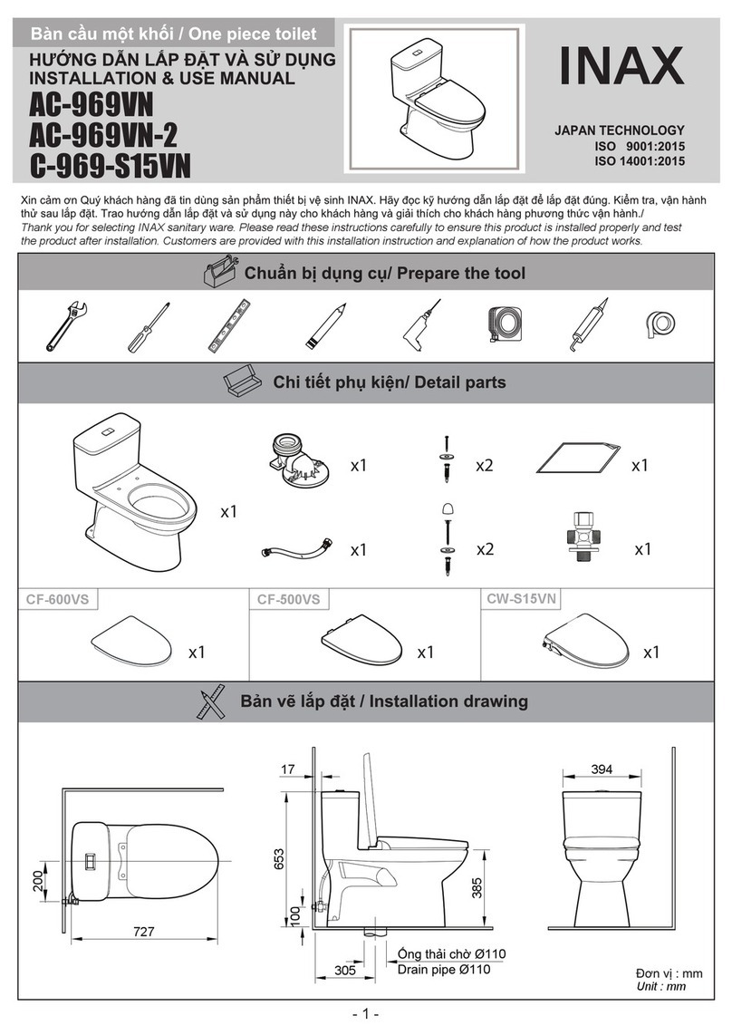 Inax AC-969VN-2 Installation & use manual