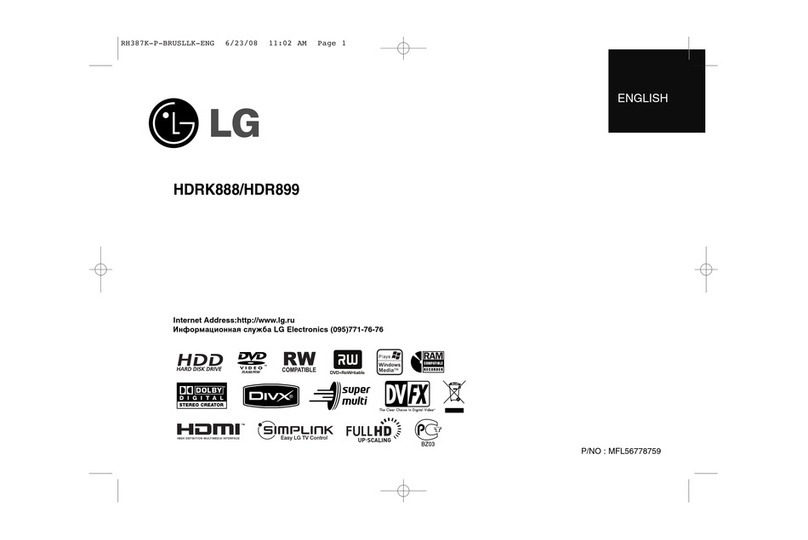 LG HDRK888 User manual
