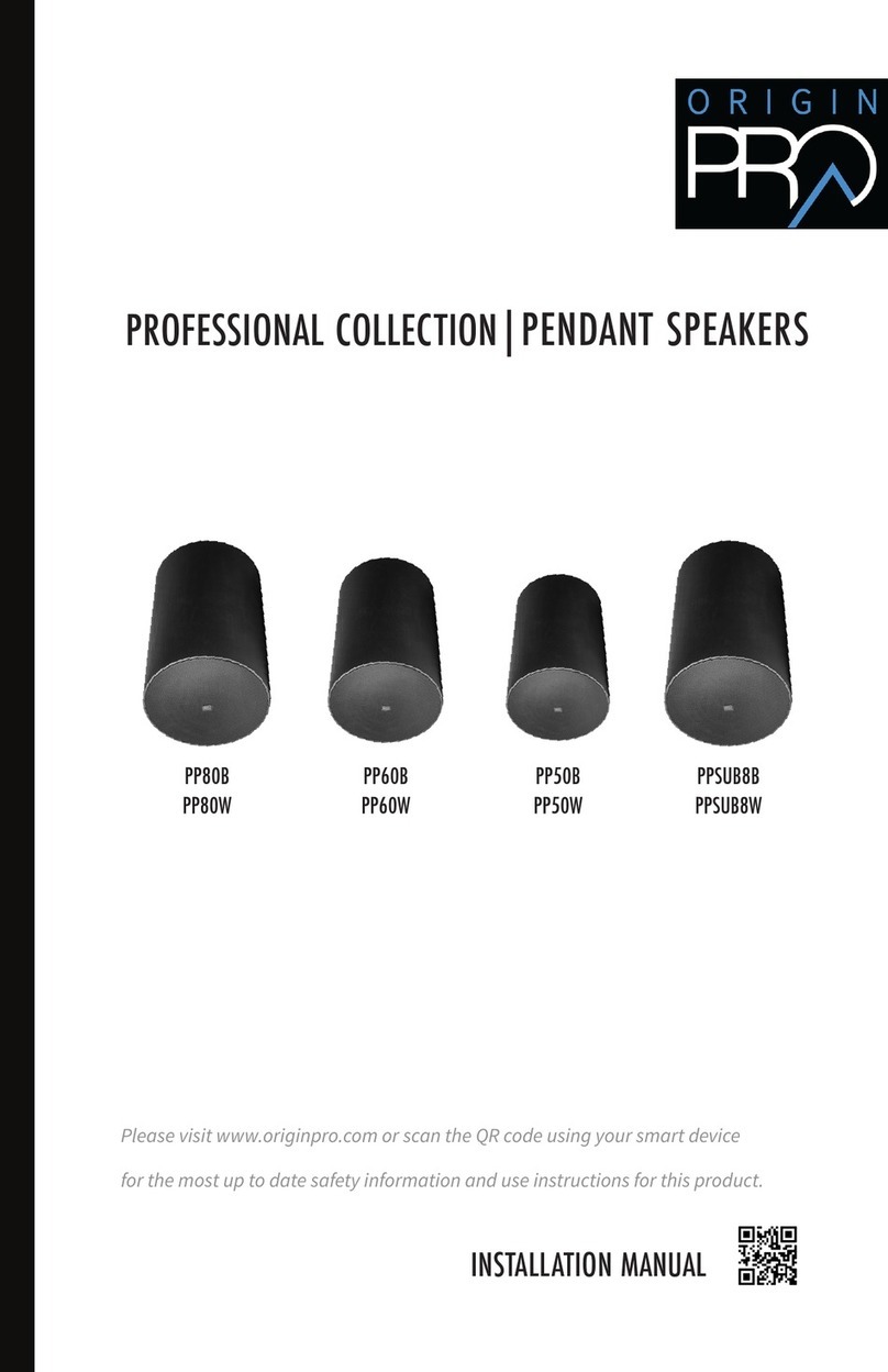 Origin Acoustics PROFESSIONAL PP80B installation manual