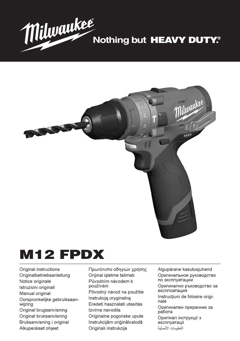 Milwaukee M12 FPDX-202X User manual