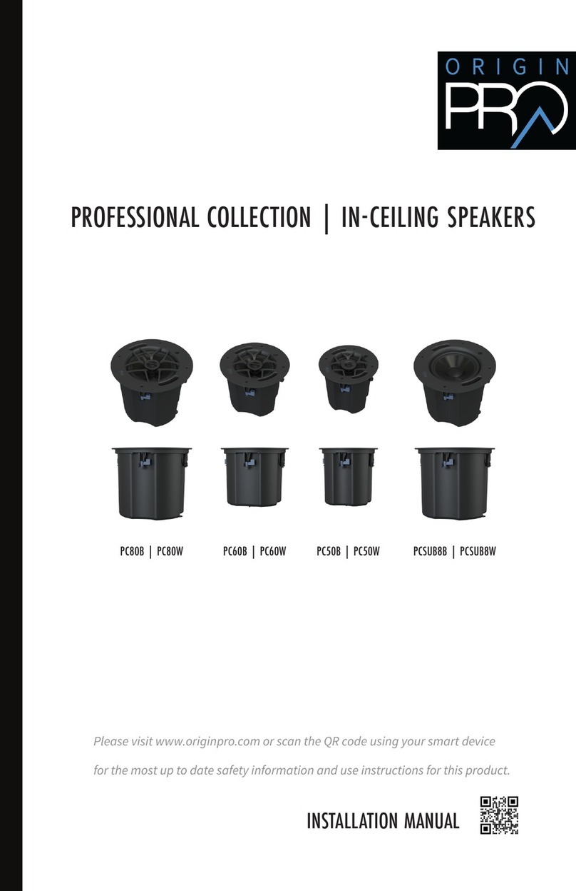 Origin Acoustics PROFESSIONAL PC80B installation manual