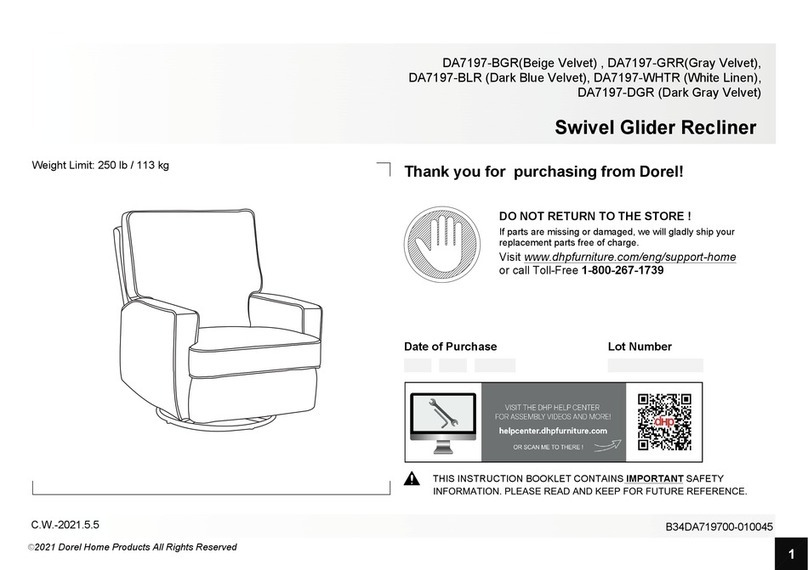 Dorel Home Products DA7197-BGR quick start guide