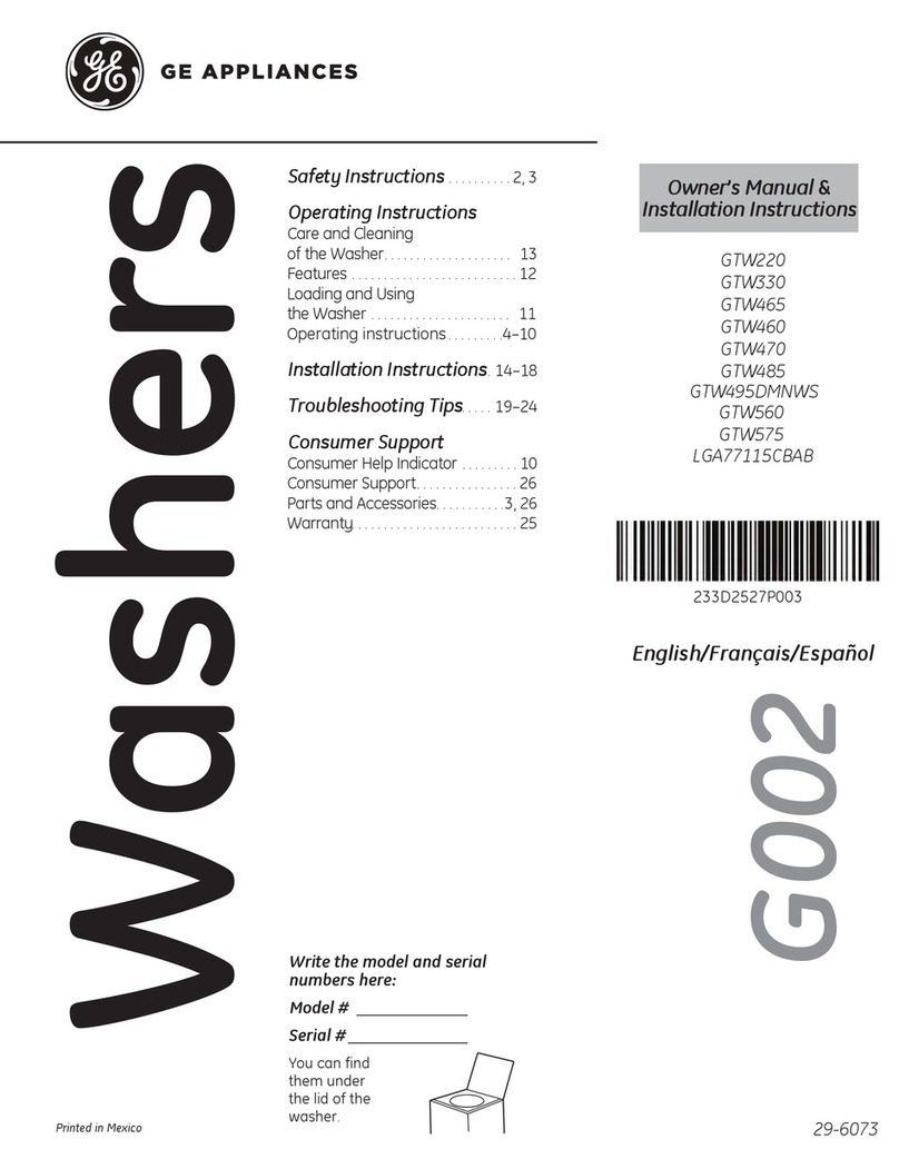 GE GTW495DMNWS Original instructions