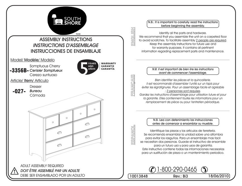 SouthShore 3356B027 Assembly instructions SouthShore 3356B027 Assembly instructions