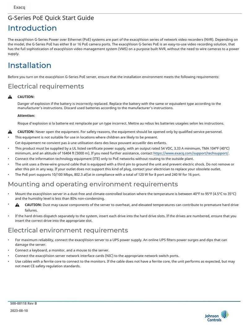 Johnson Controls G Series quick start guide Johnson Controls G Series quick start guide
