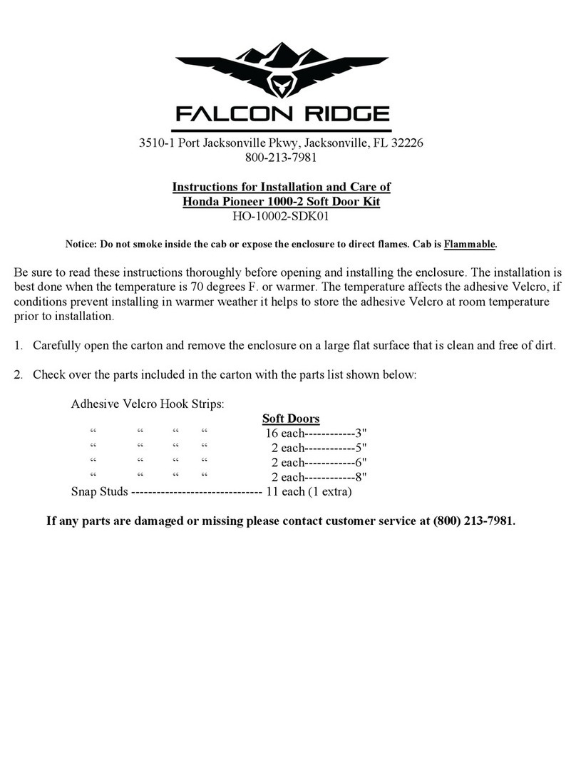FALCON RIDGE HO-10002-SDK01 Installation manual