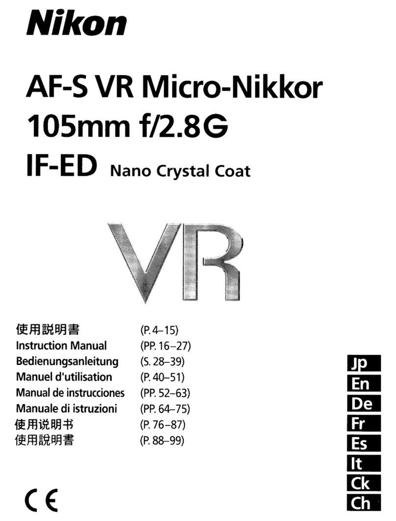 Nikon AF-S VR Micro-Nikkor 10Smm fl2.8G IF-ED User manual