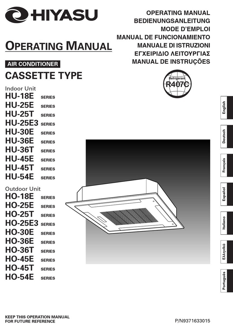 Hiyasu HU-18E Series User manual