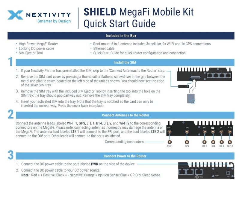 NEXTIVITY SHIELD MegaFi quick start guide