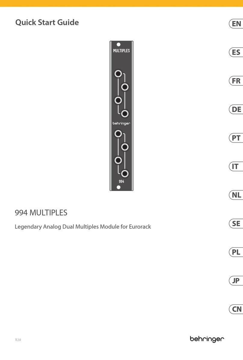 Behringer 994 MULTIPLES quick start guide Behringer 994 MULTIPLES quick start guide