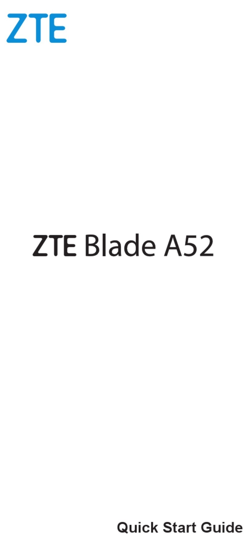 Zte Blade A52 User manual
