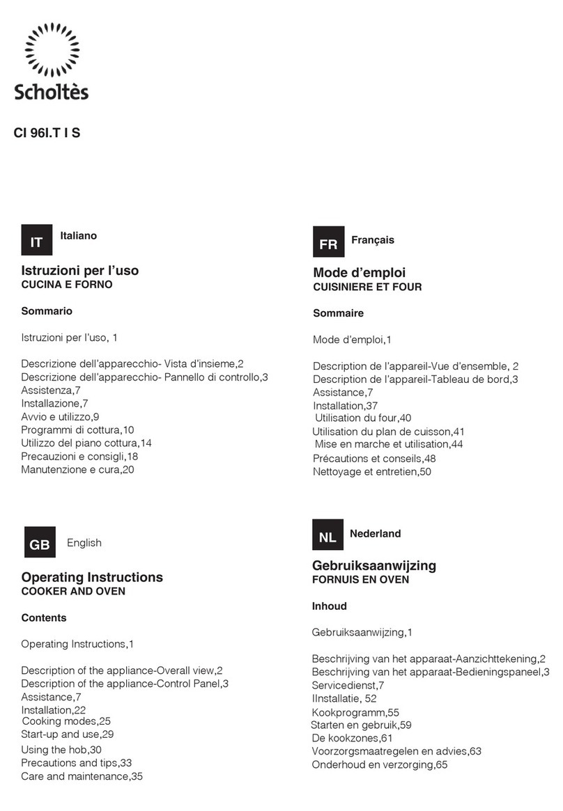 SCHOLTES CI 96I.T I S operating instructions