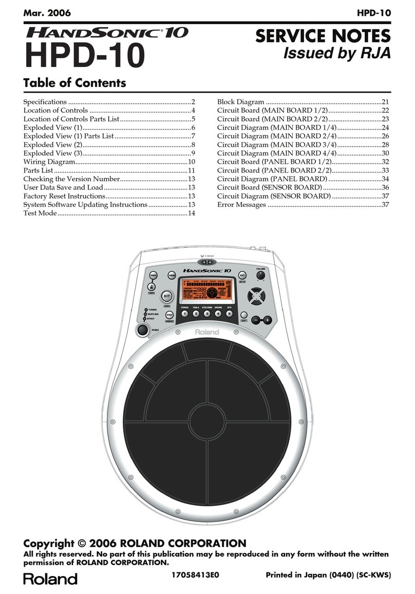 Roland HandSonic 10 Operating and maintenance manual