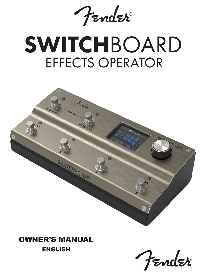 Fender SWITCHBOARD owner's manual