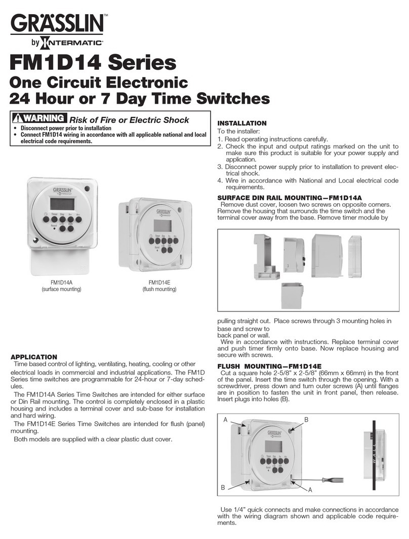 Intermatic GRASSLIN FM1D14 Series User manual