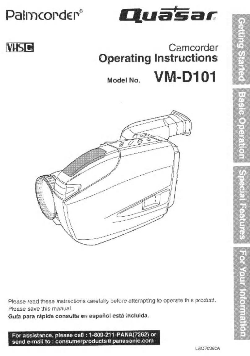 Quasar Palmcorder VM-D101 User manual