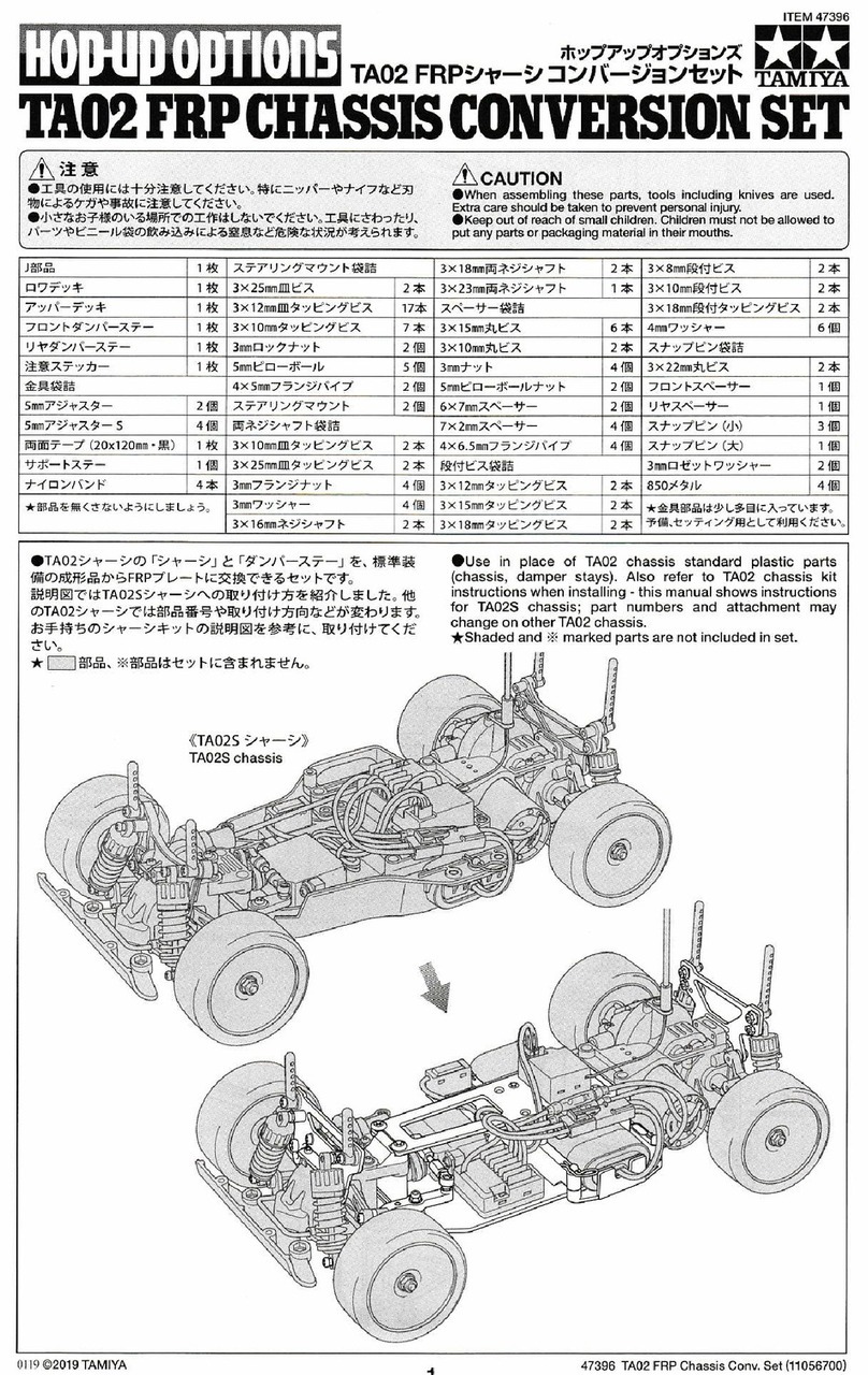 Tamiya TA02 quick start guide Tamiya TA02 quick start guide
