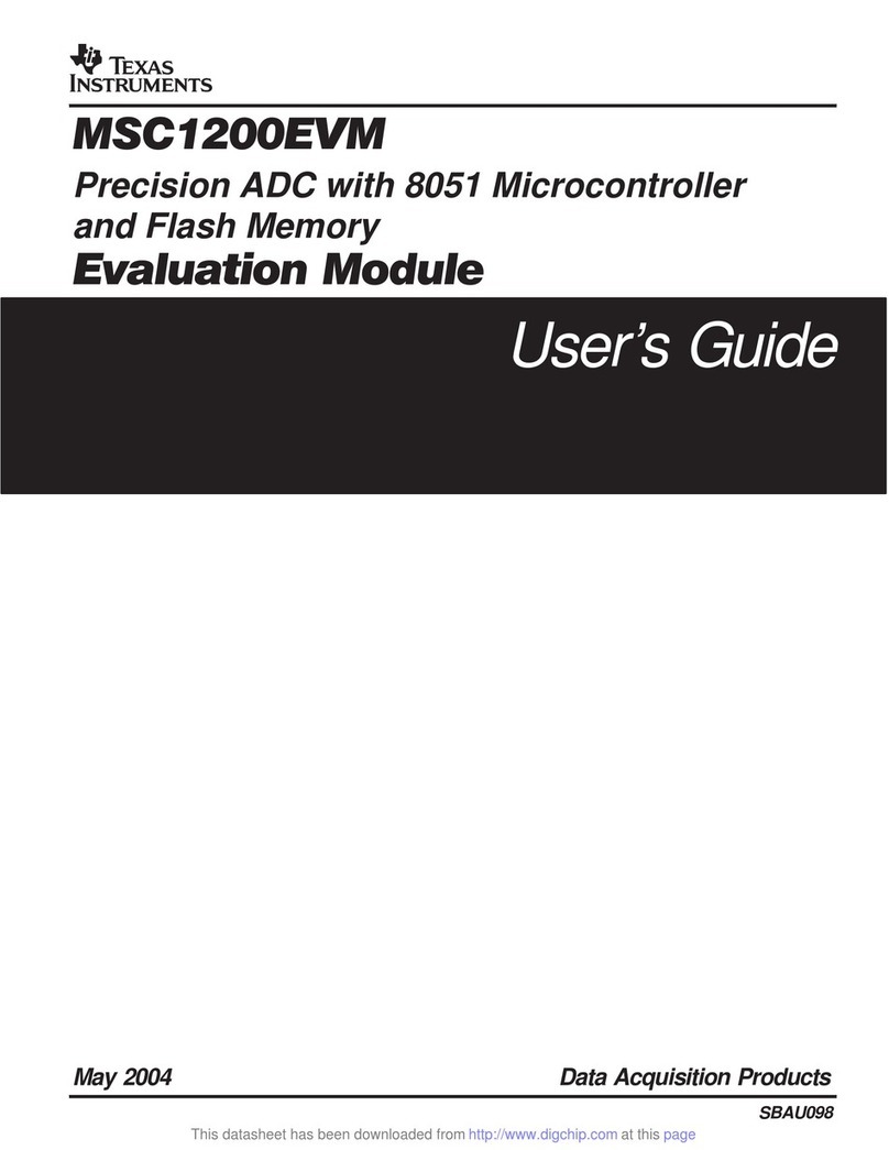 Texas Instruments MSC1200EVM User manual