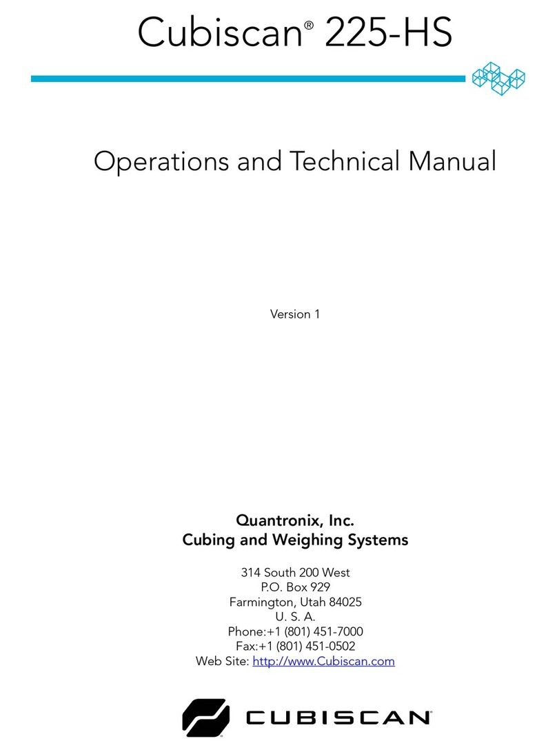 CubiScan 225-HS Operation and technical manual