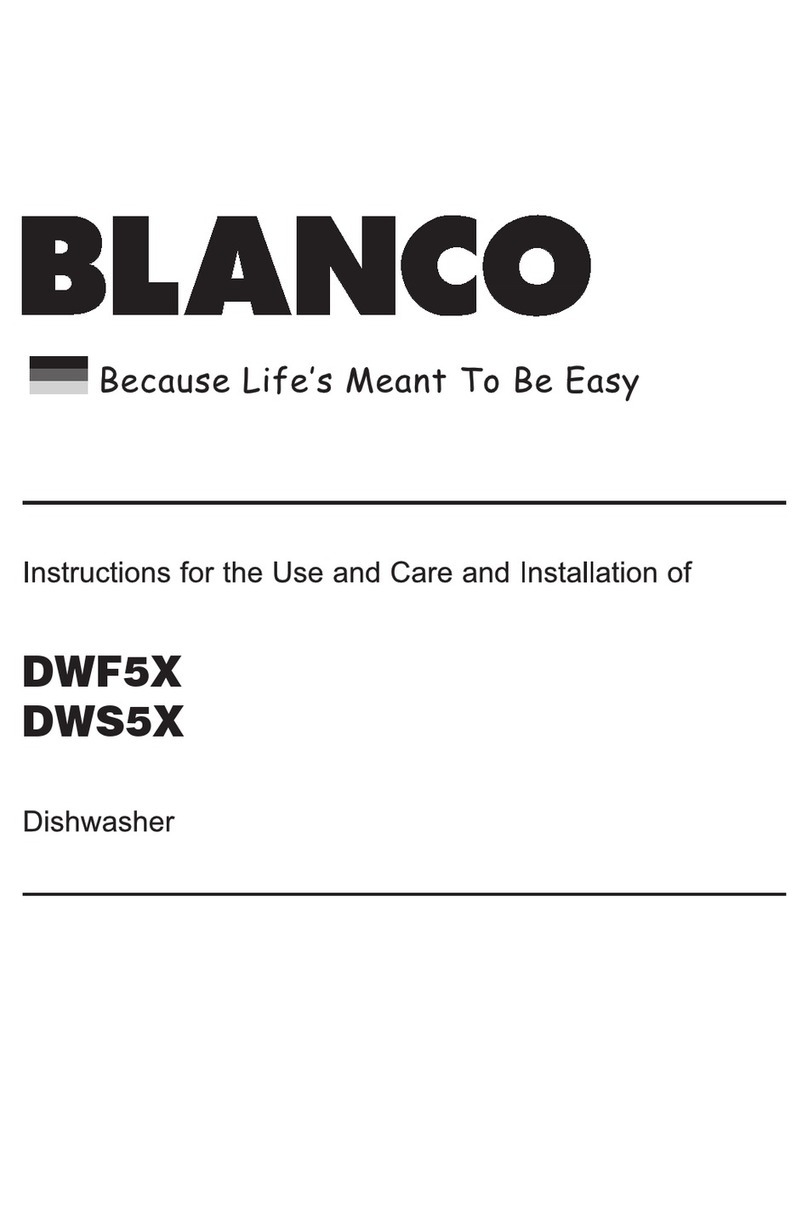 Blanco DWF5X Instructions for the use and care and installation