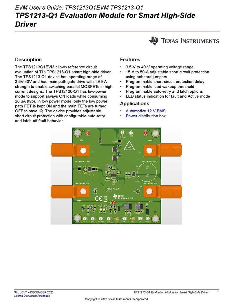 Texas Instruments TPS1213Q1EVM User manual